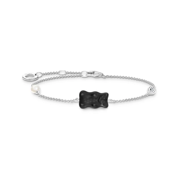 Armband mit schwarzem Goldbären