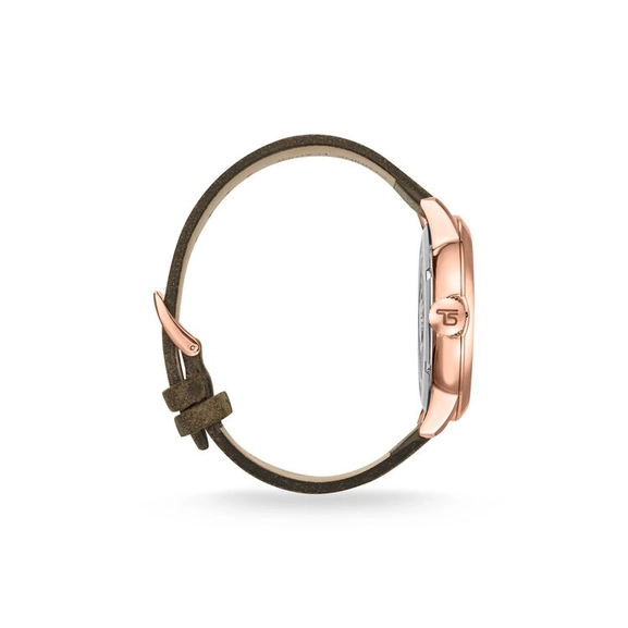 Klocka Rebel at Heart Rosé Läder/Brun 46 mm - Thomas Sabo klocka - Snabb frakt & paketinslagning - Nordicspectra.se