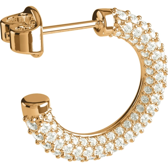 Aure 30 D Örhängen Guld med pavéfattade diamanter i 18K rödguld.