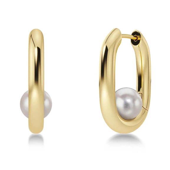 Modernist Pearl Hoops L Gold - Edblad - Snabba leveranser - Gratis paketinslagning