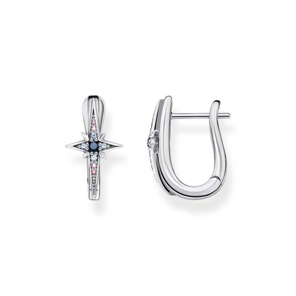 Creolen Royalty Stern Mit Steine Silber von Thomas Sabo, Schneller Versand - Nordicspectra.de