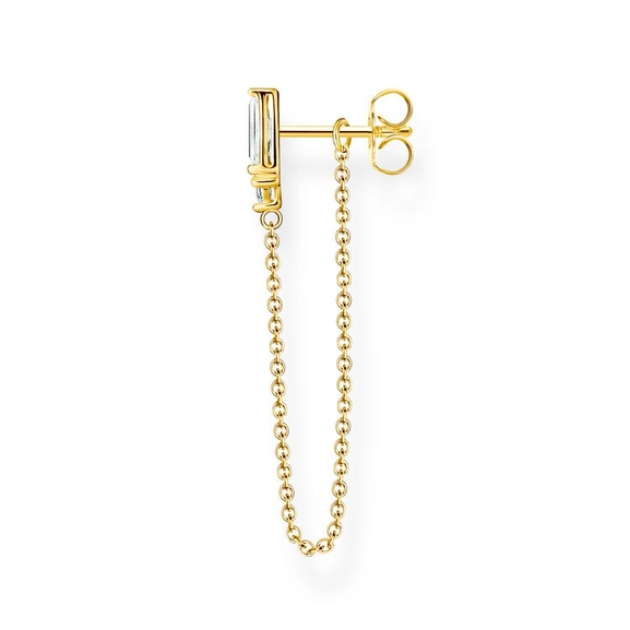 Örhänge Kedja med Baguetteslipad Sten Guld - Thomas Sabo örhängen - Snabb frakt & paketinslagning - Nordicspectra.se