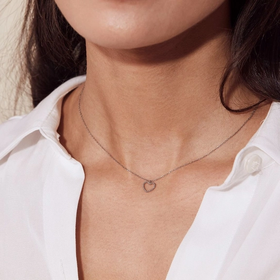 Rope Heart Necklace S Steel - Edblad - Snabb frakt & paketinslagning - Nordicspectra.se