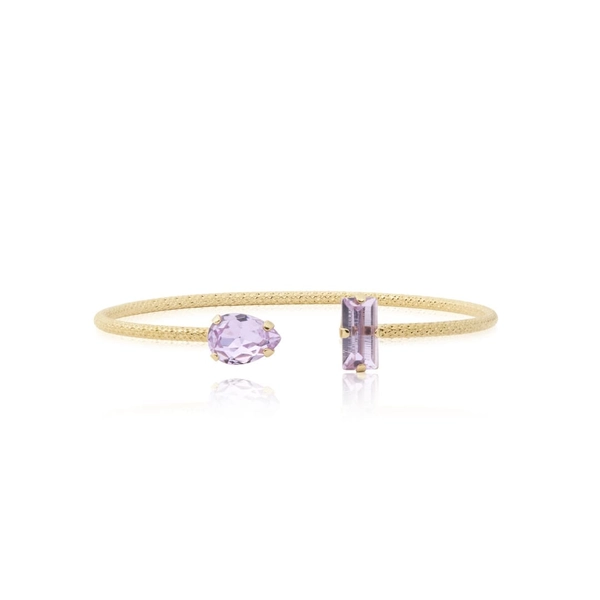 Noelle-armband i guld med violetta stenar