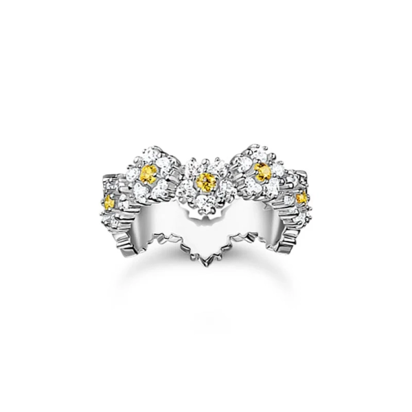 Ring Blume Lovely Daisy mit Steinen Silber - Thomas Sabo - Nordic Spectra