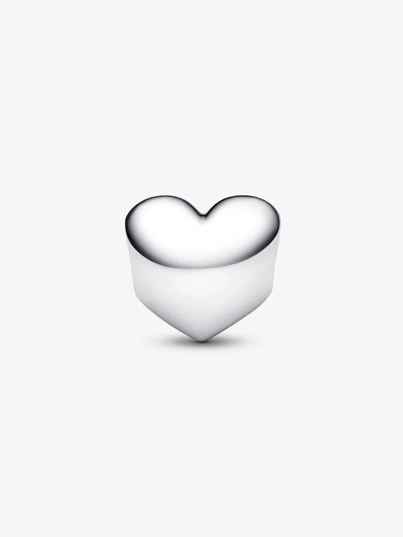 Månadssten Mars Hjärtberlock i silver med klar kristall i blå toner