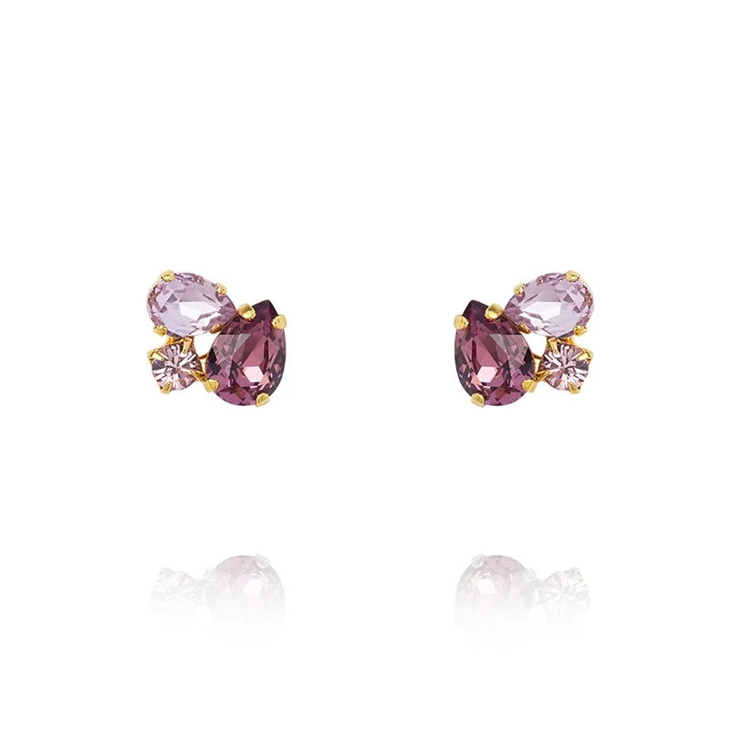 Caroline Svedbom - Alisia Earrings Gold Violet Combo