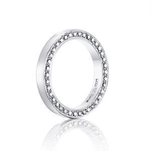 Half Round & Stars On Side Ring Platinum