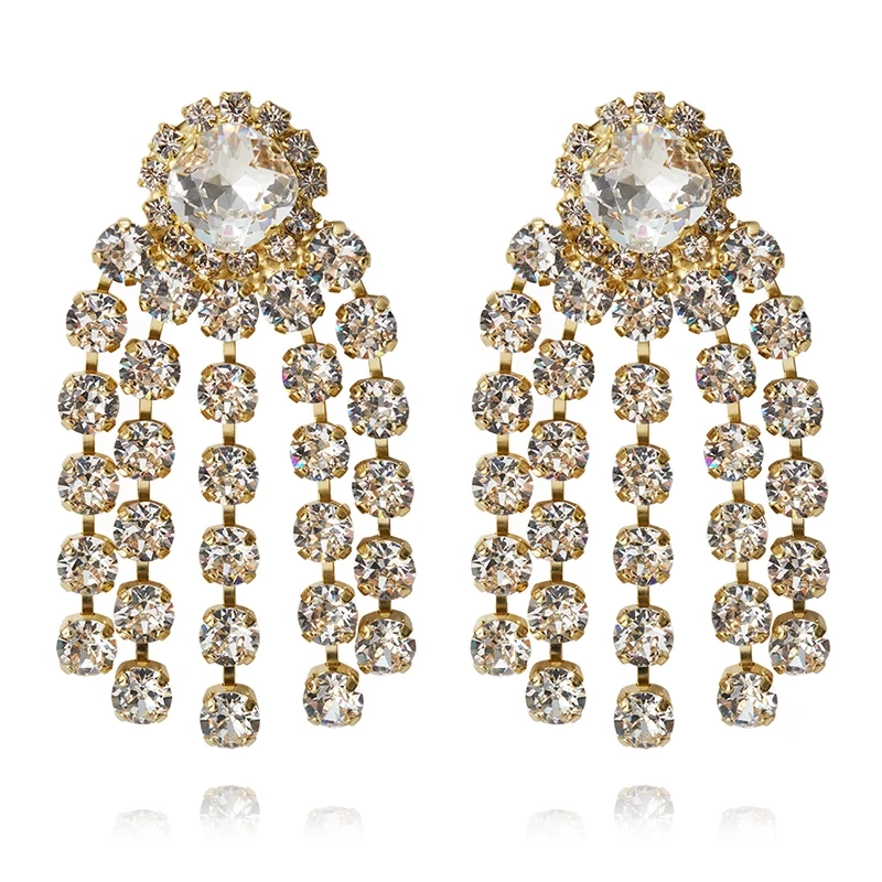 Caroline Svedbom - Rafaela Earrings Gold Crystal