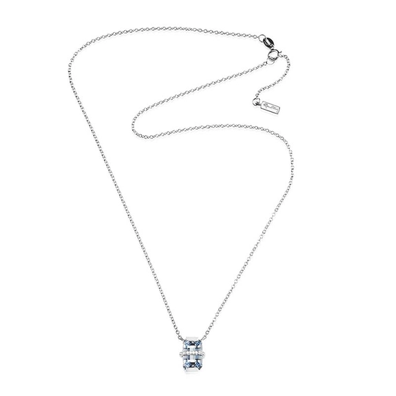 Little Bend Over Necklace - Aquamarine White Gold - Efva Attling - Suuri valikoima & ilmainen lahjapaketointi - Nordicspectra.fi