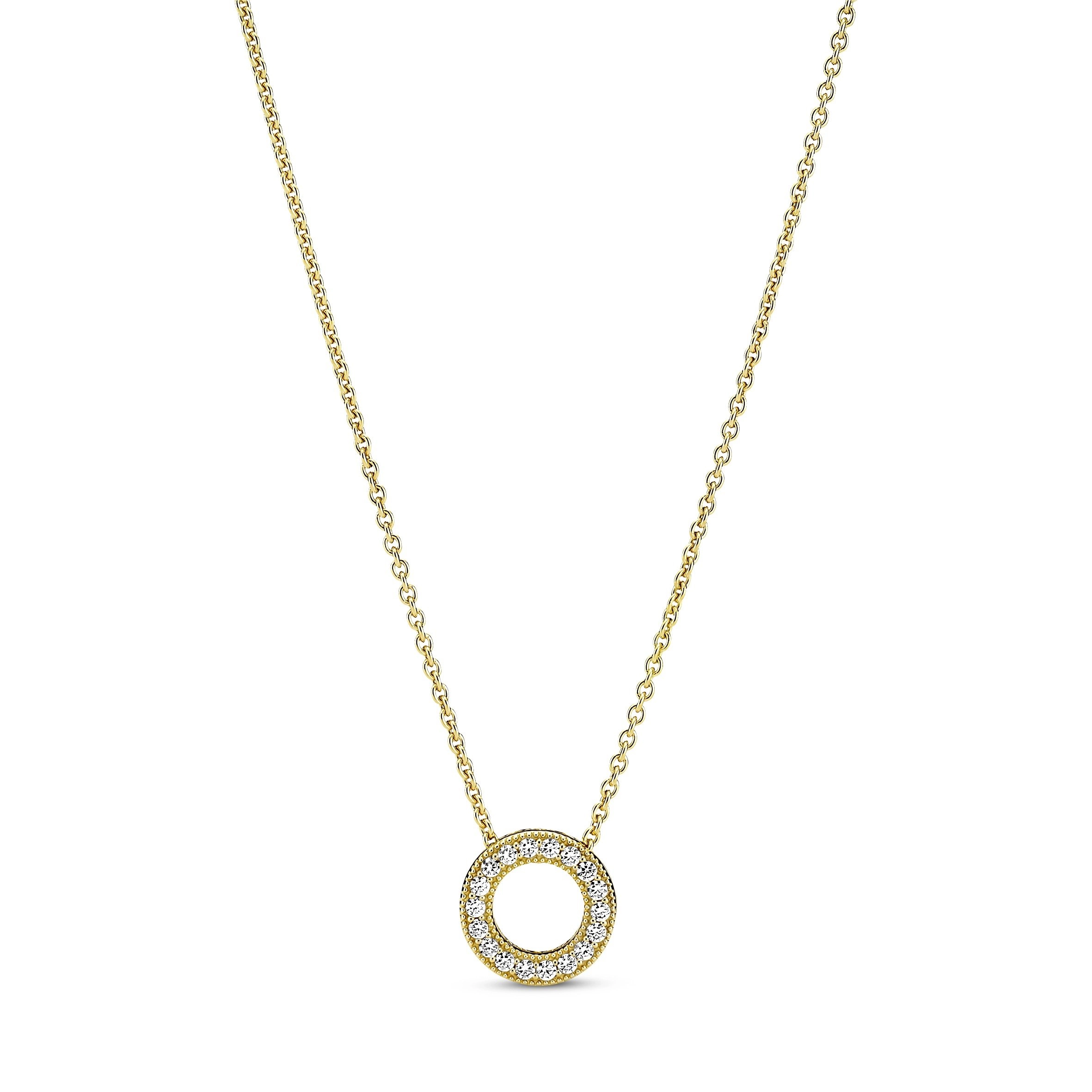 PANDORA – Pandora Glittrande Halsband Logotyp Guld