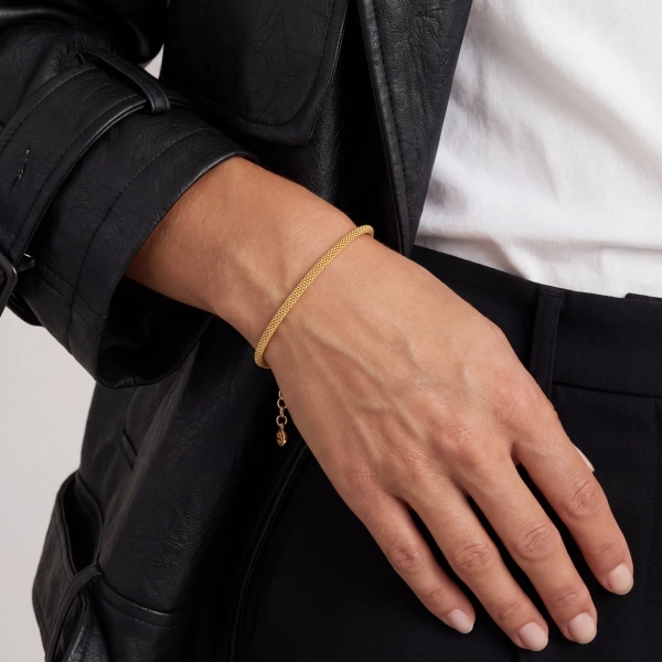 Armband aus 18-karätig vergoldetem Silber mit dichter