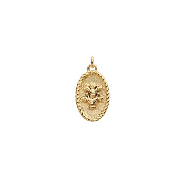 Letters/Two Flower Pendant Gold -CU Jewellery - Snabb frakt & paketinslagning - Nordicspectra.se