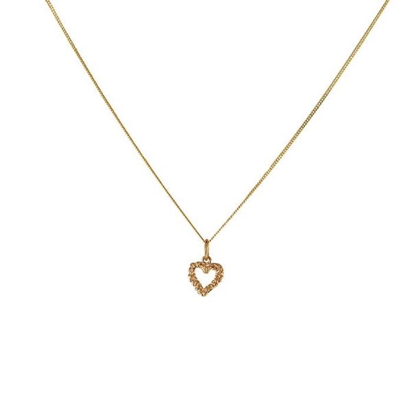 18K Gold Heart Pendant