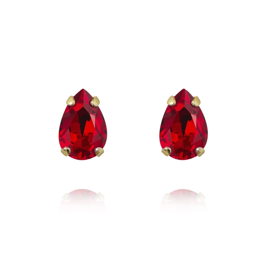 Caroline Svedbom - Petite Drop Stud Earrings Gold Light Siam 227