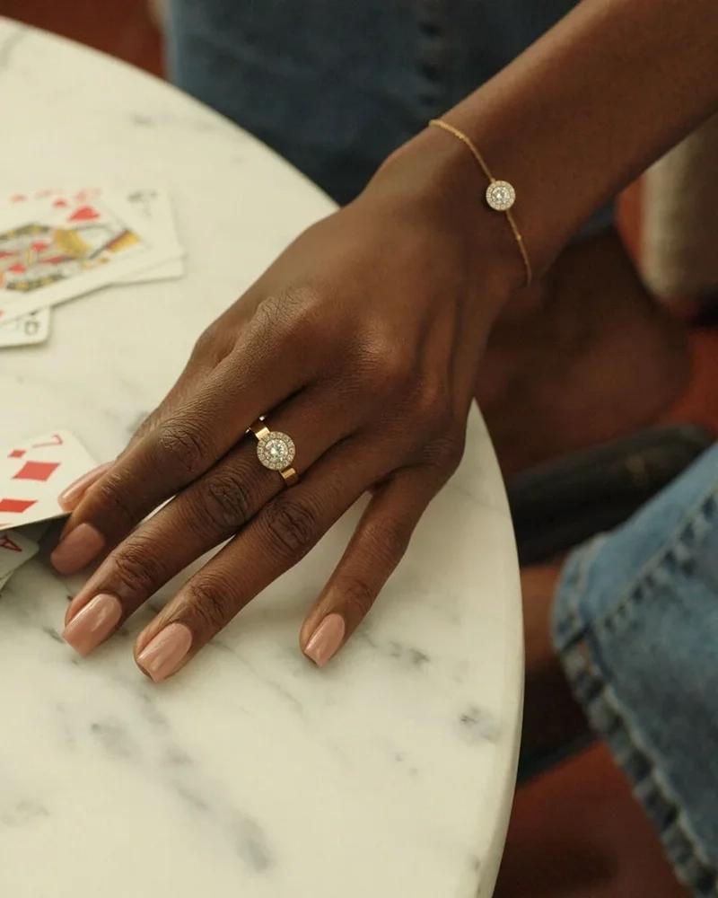 Thassos Ring Gold - Edblad - Snabb leverans - Gratis paketinslagning