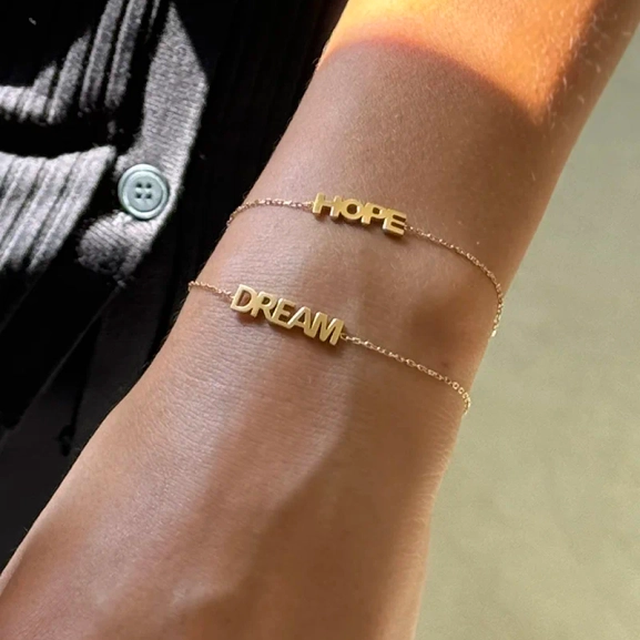 Hope Bracelet Gold - Edblad - Snabb leverans - Gratis paketinslagning