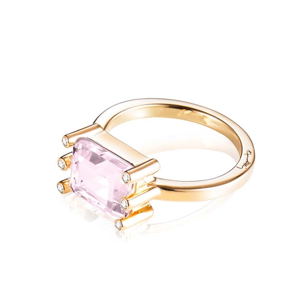 Beautiful Dreamer Ring - Morganite Gold von Efva Attling, Schneller Versand - Nordicspectra.de
