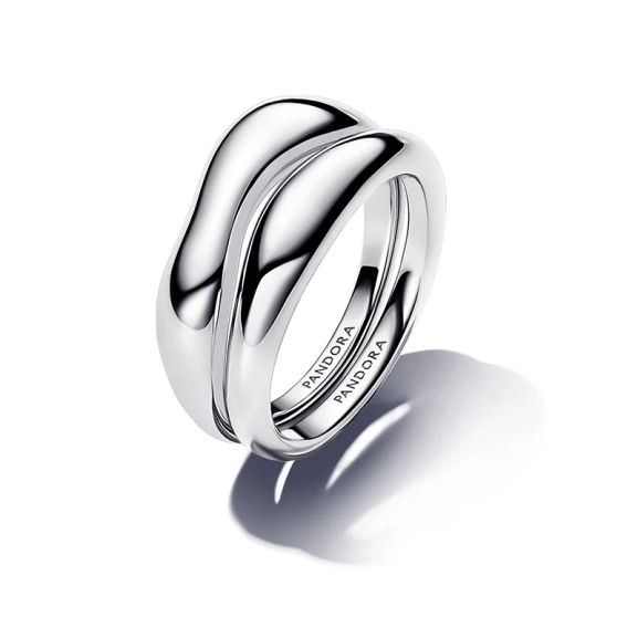 Organisch Geformte Stacking-Ringe - PANDORA - Nordic Spectra