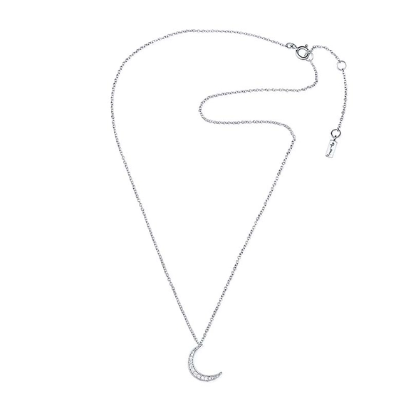 Pencez Moon & Stars Necklace White Gold - Efva Attling - Skandinaviska Designsmycken - Nordic Spectra