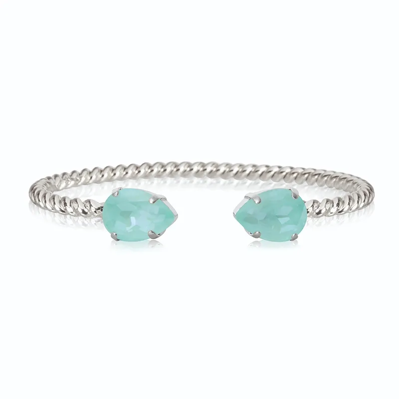 Caroline Svedbom - Mini Drop Bracelet Rhodium Soft Mint