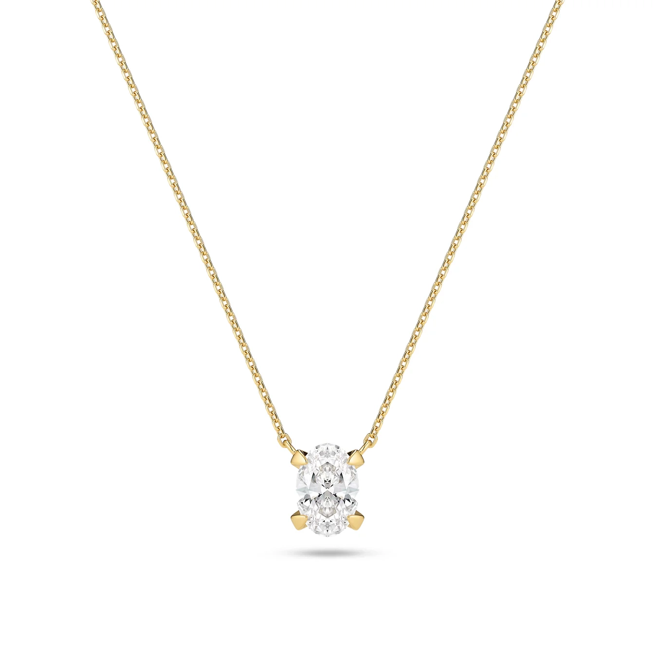 Sif Jakobs - Grace Ovale Solitaire Necklace 14K Guld 0.75 ct