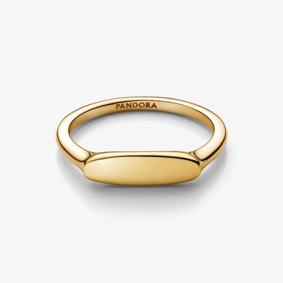 Guldpläterad bar ring från Pandora Moments