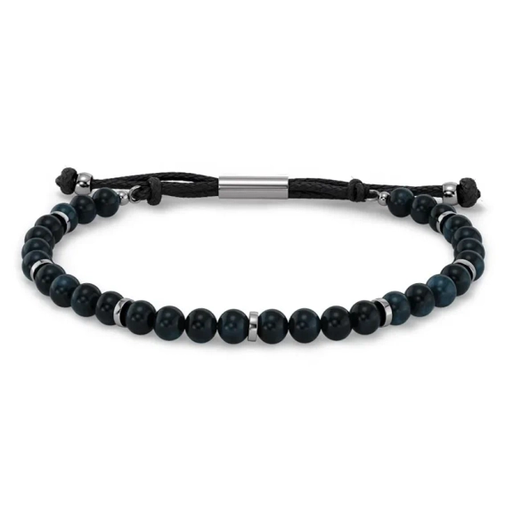 Edblad Dylan herrarmband i blå tigeröga och rostfritt stål med dragskospänne