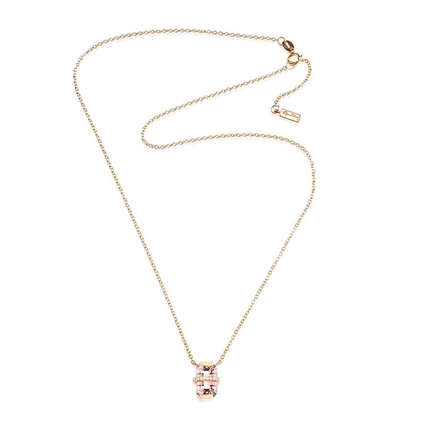Little Bend Over Necklace - Morganite Gold - Efva Attling halsband - Snabb frakt & paketinslagning - Nordicspectra.se