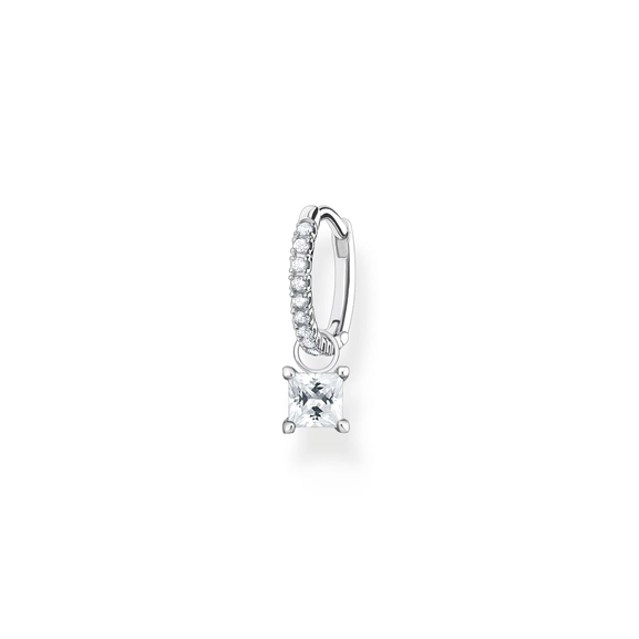 Einzel Creole Nit Weißen Steinen Silber von Thomas Sabo, Schneller Versand - Nordicspectra.de