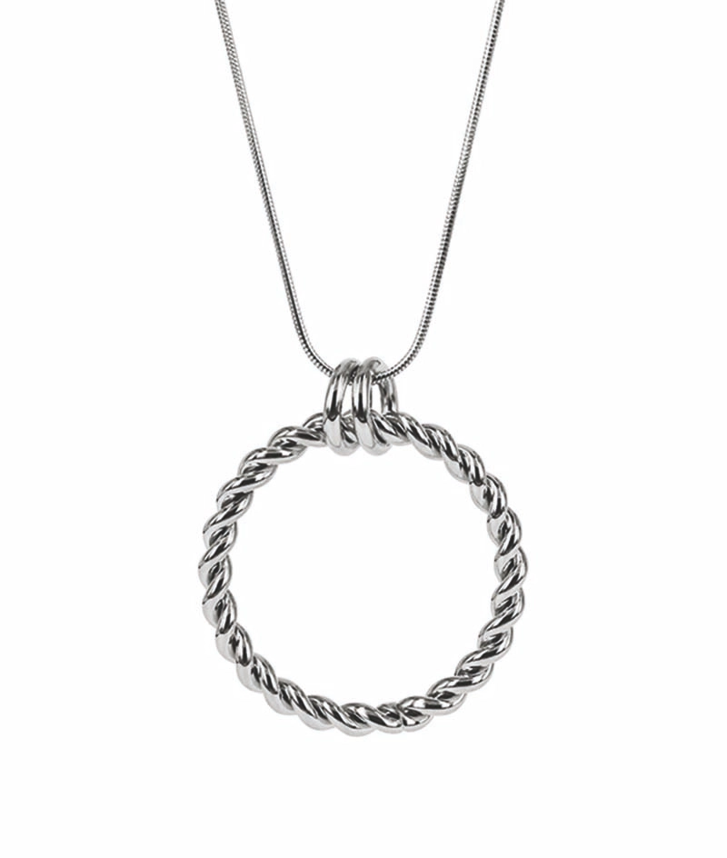 Astrid & Agnes - TWIST Långt Halsband Stål