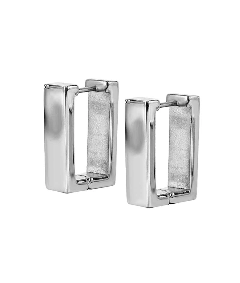 Astrid & Agnes - KATHY Wide Long Örhängen Stål