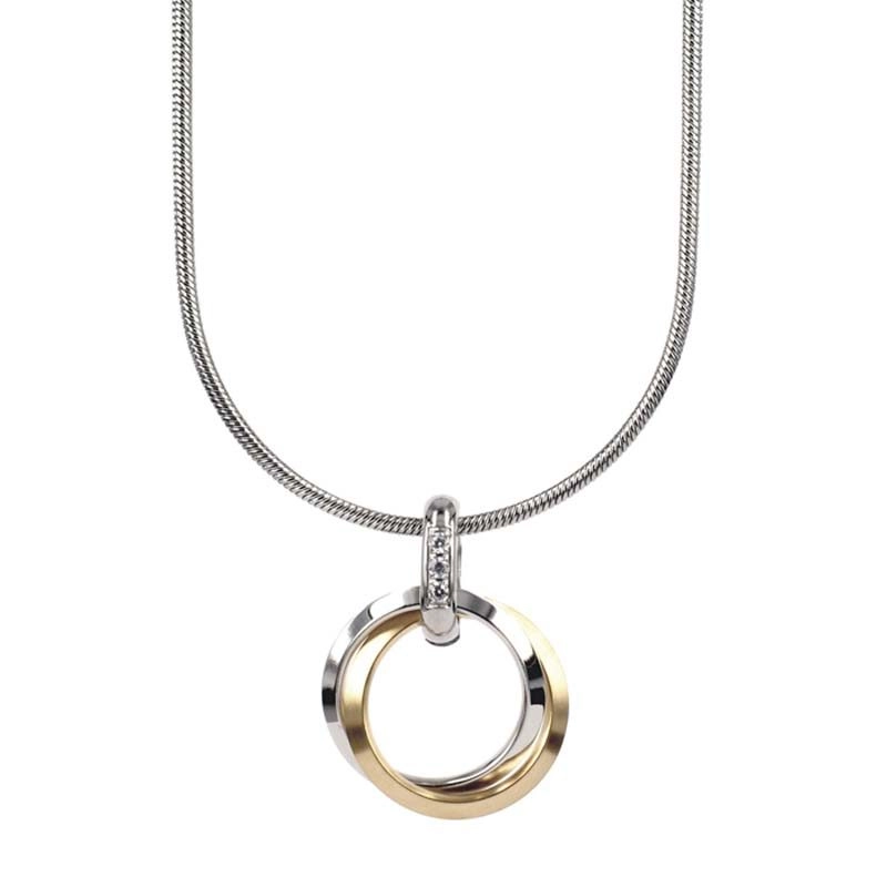 Astrid & Agnes - CAROLIN Kort Halsband Guld/Stål