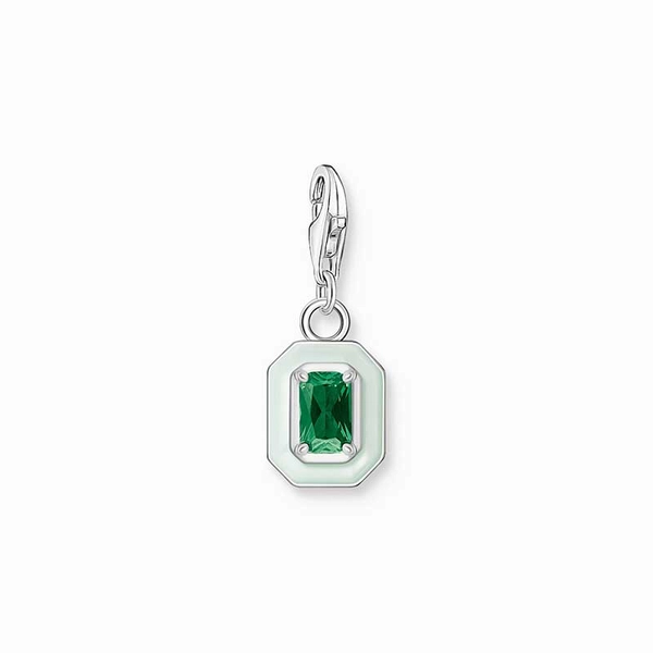 Charm pendant green stone silver - Thomas Sabo - Suuri valikoima & ilmainen lahjapaketointi - Nordicspectra.fi