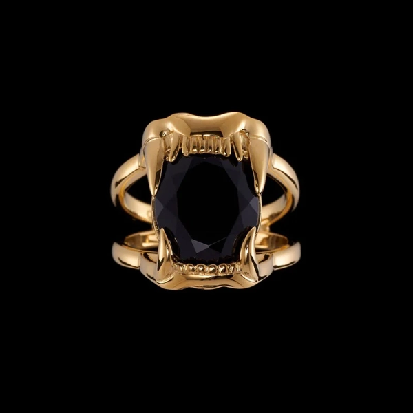 Jaw Stone Ring Black Spinel Gold - Maria Nilsdotter - 1-2 dagars leverans - Nordic Spectra