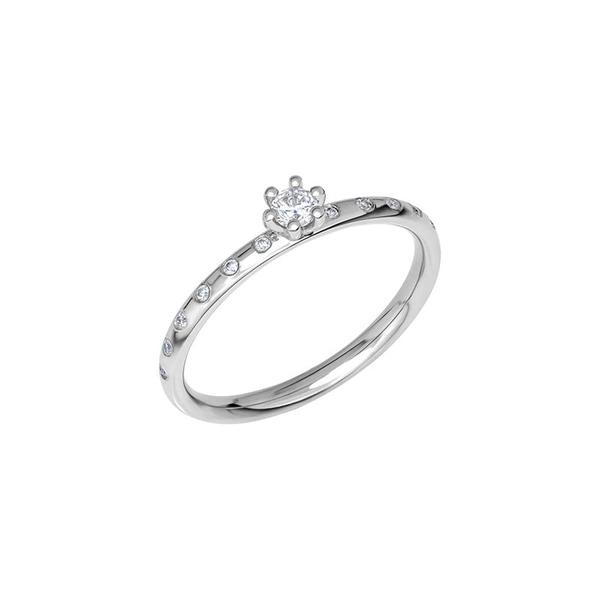 Glow A02 White Gold - Wedding & engagement rings - Schalins - Scandinavian design - Nordic Spectra