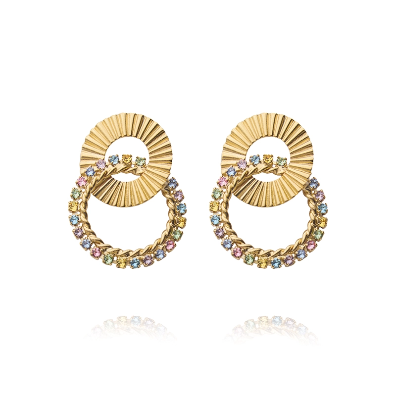 Caroline Svedbom - Gianna Earrings Gold Pastel Combo