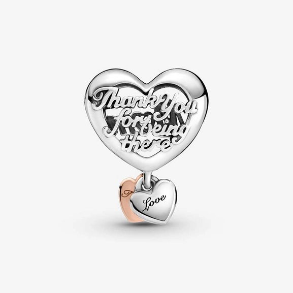 Thank You Mum Hjärtformad Berlock - PANDORA - Snabb frakt & paketinslagning - Nordicspectra.se