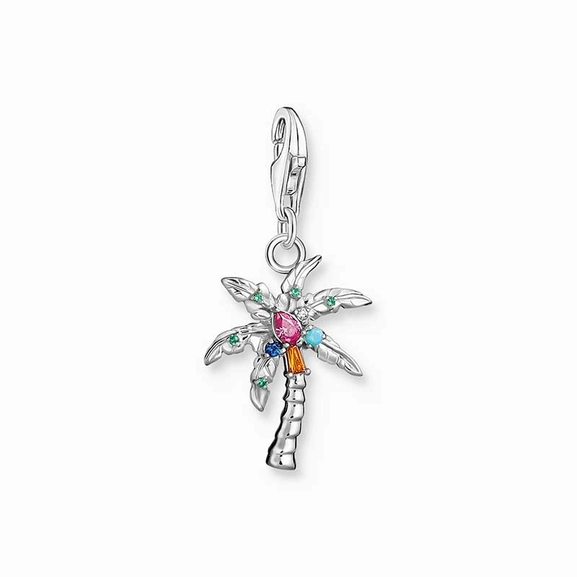 Charm pendant colourful palm tree silver - Thomas Sabo - Suuri valikoima & ilmainen lahjapaketointi - Nordicspectra.fi