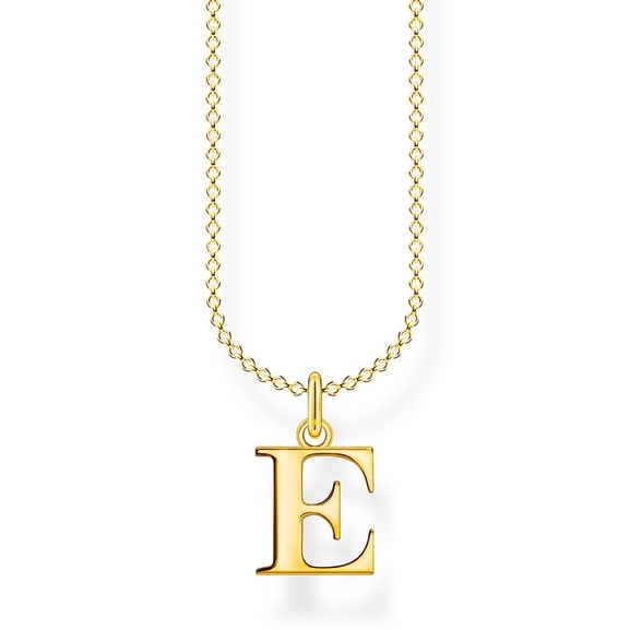 Kette Buchstabe Gold - E von Thomas Sabo, Schneller Versand - Nordicspectra.de