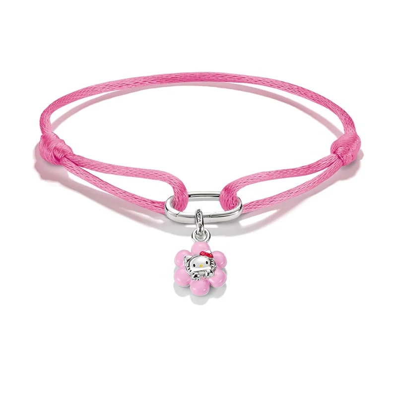 Thomas Sabo - Hello Kitty Textilarmband Rosa Blomma