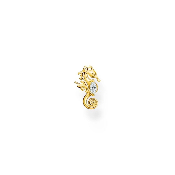 Einzel Ohrstecker Seepferdchen Gold von Thomas Sabo, Schneller Versand - Nordicspectra.de