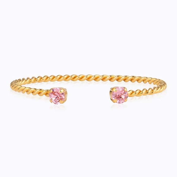 Mini Twisted Bracelet Gold Light Rose - Caroline Svedbom - Snabb frakt & paketinslagning - Nordicspectra.se