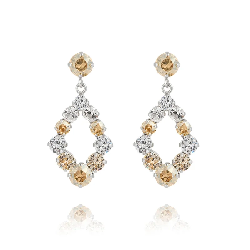 Caroline Svedbom - Mini Delia Earrings Rhodium Golden Combo