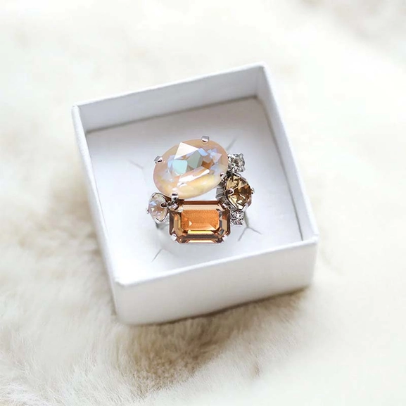 Carolina Ring Gold Topaz Combo - Caroline Svedbom - Snabb frakt & paketinslagning - Nordicspectra.se