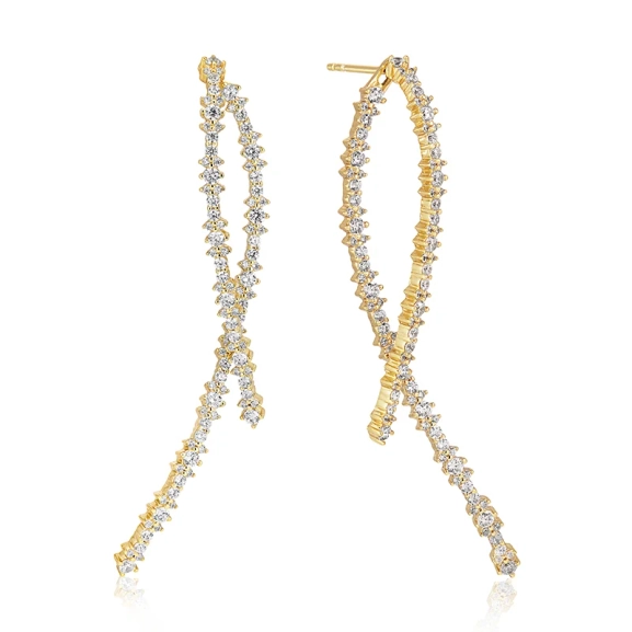 Livigno Lungo Earrings Gold Sif Jakobsilta