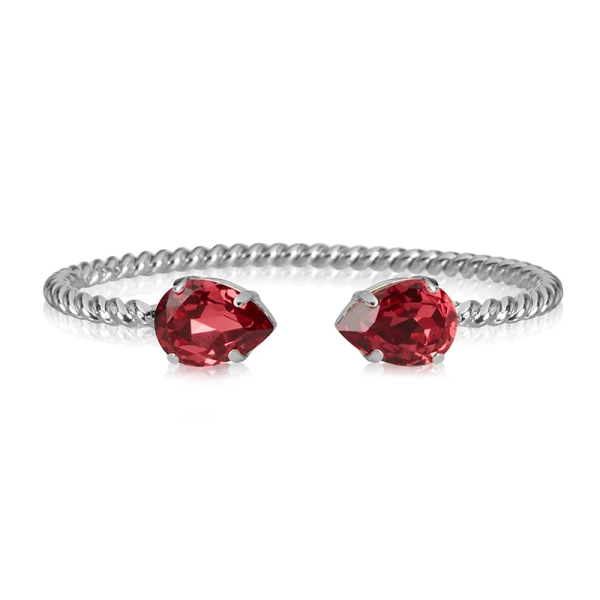 Mini Drop Bracelet Rhodium Mulberry Red - Caroline Svedbom - Snabb frakt & paketinslagning - Nordic Spectra