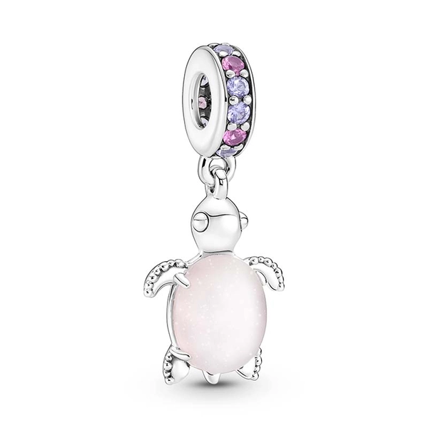 Rosafarbene Meeresschildkröte Murano-Glas Charm-Anhänger von PANDORA, Schneller Versand - Nordicspectra.de
