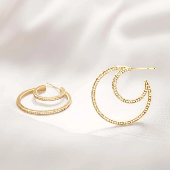 Halo Korvakorut Kulta & Pavé 1.22 ct Timantti - Georg Jensen - Suuri valikoima & ilmainen lahjapaketointi - Nordicspectra.fi
