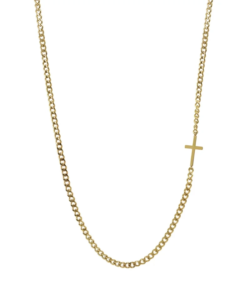 AROCK - CROSS Side Halsband Guld